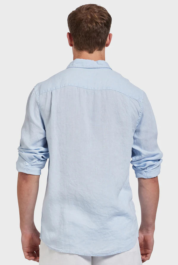 HAMPTON LINEN SHIRT CLOUD BLUE