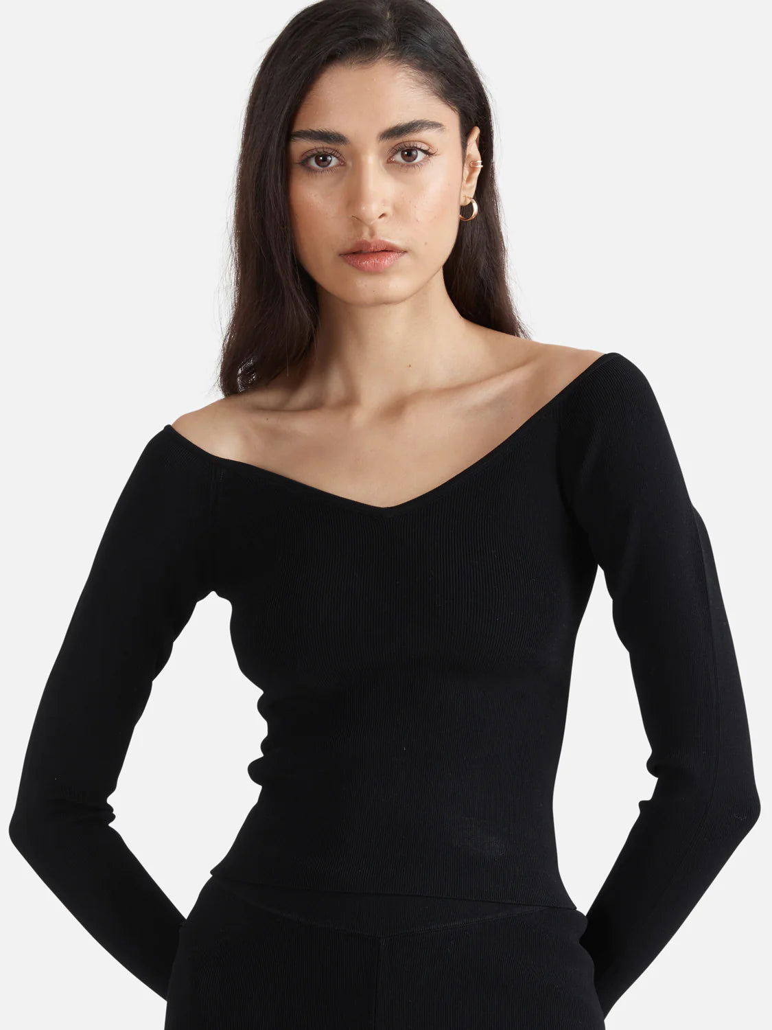 EVIE LUXE KNIT LS TOP