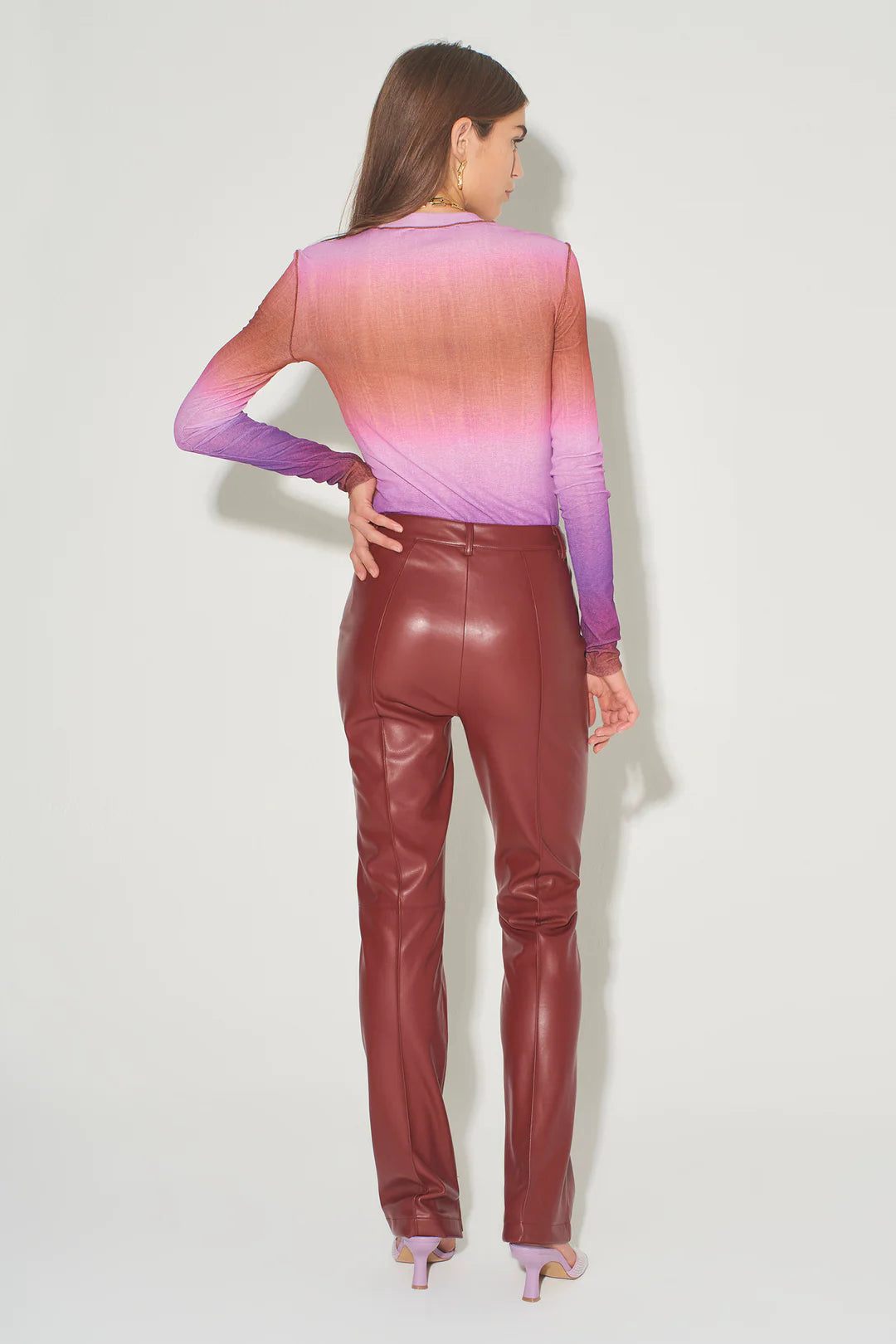 PAM FITTED LEATHER PANT