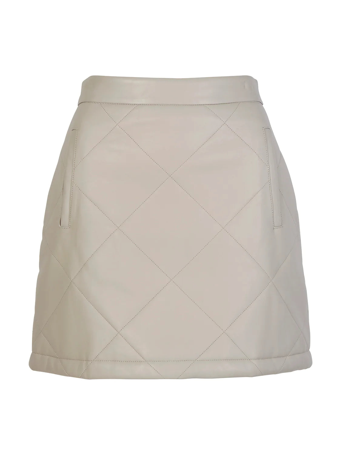 LORETTA QUILTED LEATHER MINI SKIRT